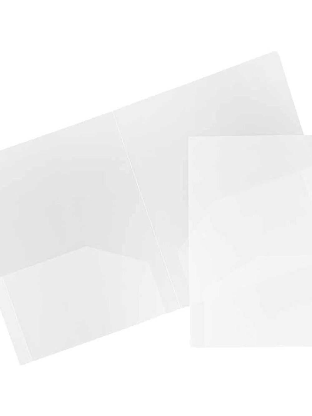Heavy Duty Plastic 2 Pocket Extra Tough School Folders - Clear - 6/Pack